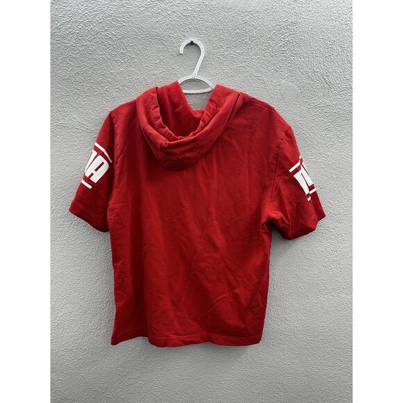 Puma Mens Camo Pack Sweatshirt Hoodie Size Small Red Short Sleeve Logo - Picture 10 of 14